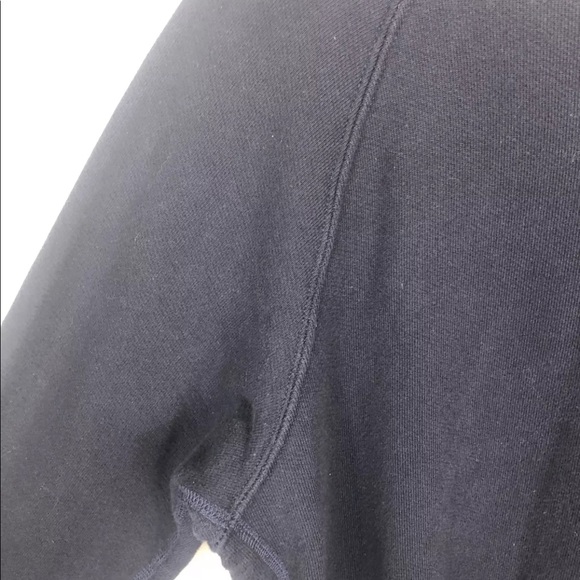 John Elliott Pique Solid Navy Blue Crewneck Sweatshirt Medium - Picture 4 of 8